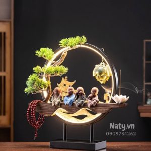thác khói trầm hương đèn led
