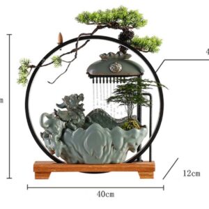 thác nước phong thủy bằng gốm