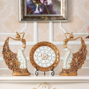 trang trí kệ tivi gỗ phòng khách