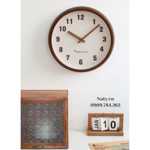 đồng hồ treo tường bằng gỗ