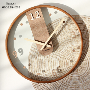 đồng hồ treo tường bằng gỗ