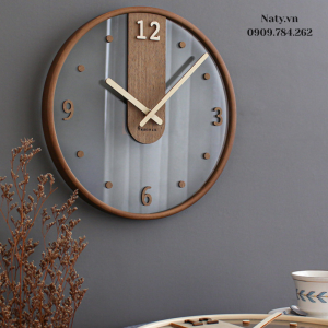 đồng hồ treo tường bằng gỗ