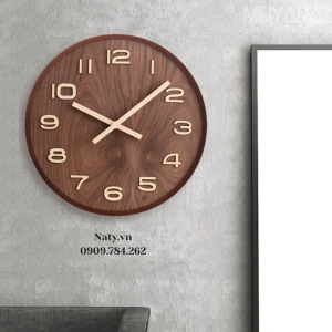 đồng hồ treo tường bằng gỗ