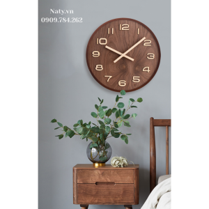 đồng hồ treo tường bằng gỗ