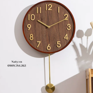 đồng hồ treo tường bằng gỗ