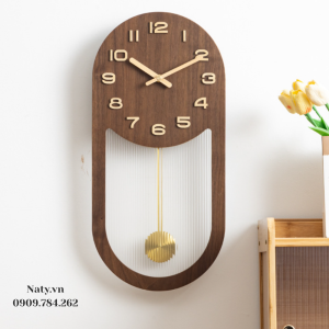 đồng hồ treo tường bằng gỗ