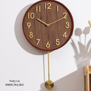 đồng hồ treo tường bằng gỗ