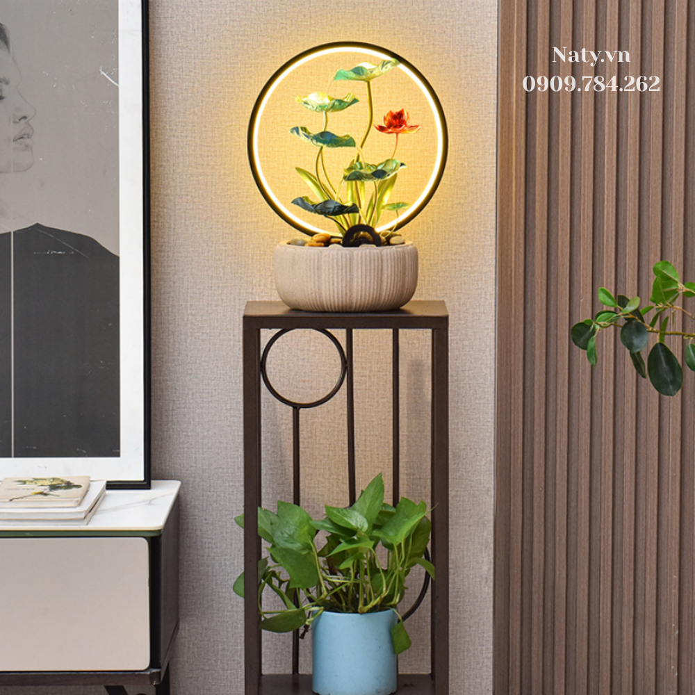 thác nước phong thủy bằng gốm