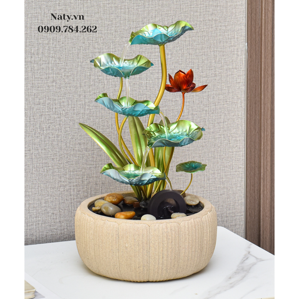 thác nước phong thủy bằng gốm