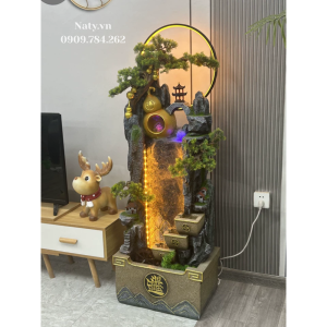 trang trí kệ tivi gỗ phòng khách
