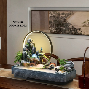 thác nước phong thủy trang trí
