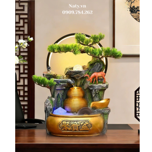 thác nước phong thủy decor trang trí