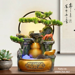 thác nước phong thủy decor trang trí