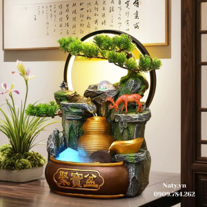 thác nước phong thủy decor trang trí