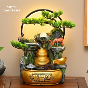 thác nước phong thủy decor trang trí