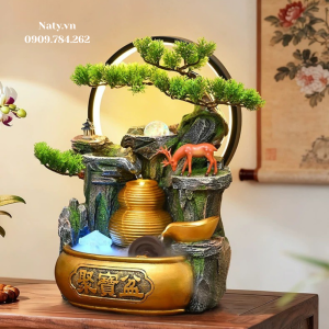thác nước phong thủy decor trang trí