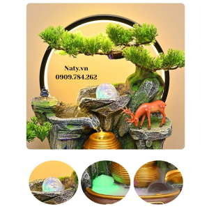 thác nước phong thủy decor trang trí