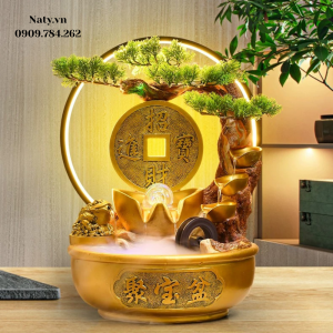 thác nước phong thủy decor trang trí