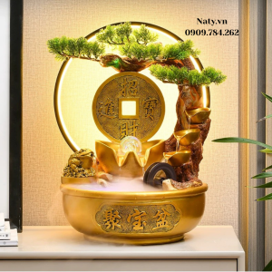 thác nước phong thủy decor trang trí