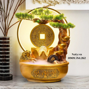 thác nước phong thủy decor trang trí